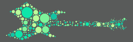 guitar shape  design by color pointのイラスト素材