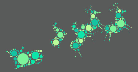 Santa Claus shape design by color pointのイラスト素材