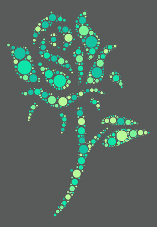flower shape design by color pointのイラスト素材