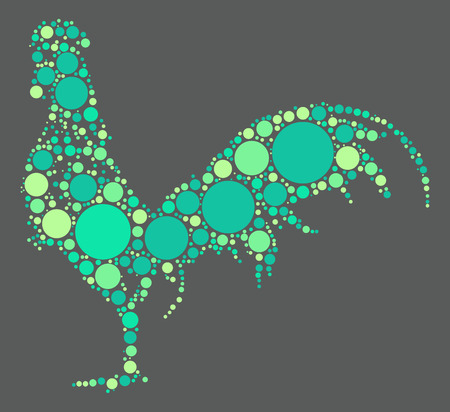 cock shape design by color pointのイラスト素材