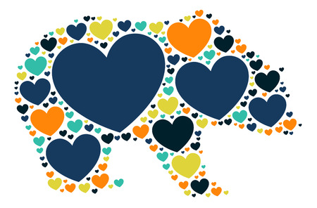 Bear shape design illustrationのイラスト素材