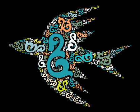 bird shape vector design illustrationのイラスト素材