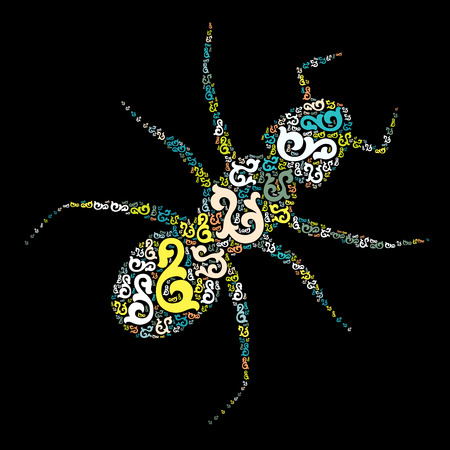 ant shape design vector illustrationのイラスト素材
