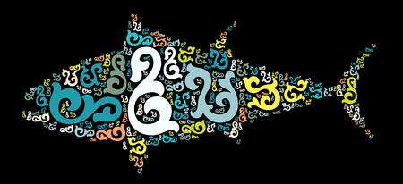 fish shape design vector illustrationのイラスト素材