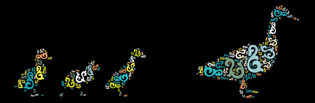 duck shape vector design illustration