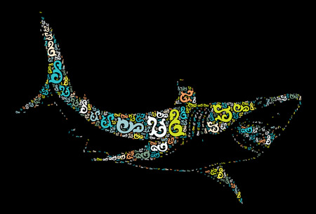shark shape vector design illustrationのイラスト素材