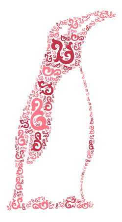 penguin shape design illustrationのイラスト素材