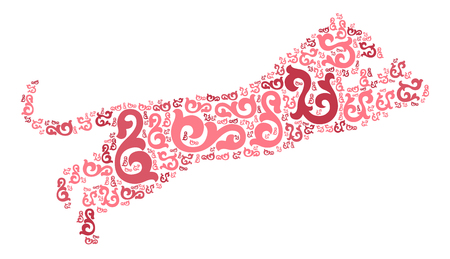 leopard shape design illustrationのイラスト素材