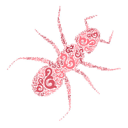 ant shape design illustrationのイラスト素材