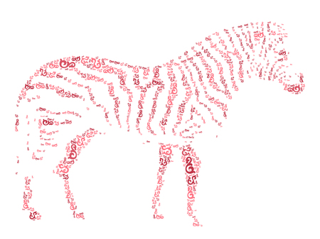 zebra shape design illustrationのイラスト素材