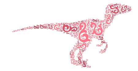 dinosaur shape design illustrationのイラスト素材