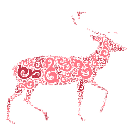 deer shape design illustrationのイラスト素材