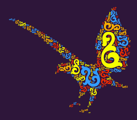 eagle shape design illustrationのイラスト素材