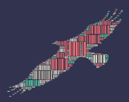 eagle shape design illustrationのイラスト素材