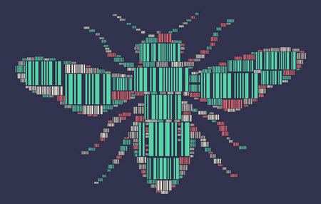 bee shape design illustrationのイラスト素材
