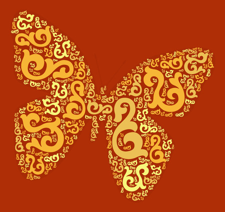 butterfly shape design illustrationのイラスト素材