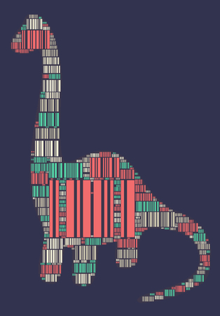 dinosaur shape vector design illustrationのイラスト素材