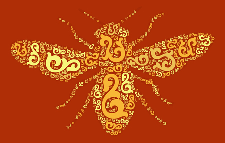 bee shape design illustrationのイラスト素材