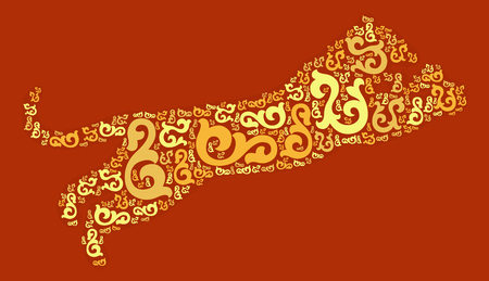 leopard shape design illustrationのイラスト素材