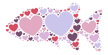 fish shape design illustrationのイラスト素材