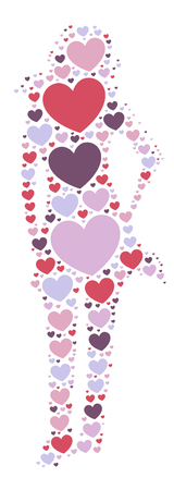 fashion girl shape design illustrationのイラスト素材