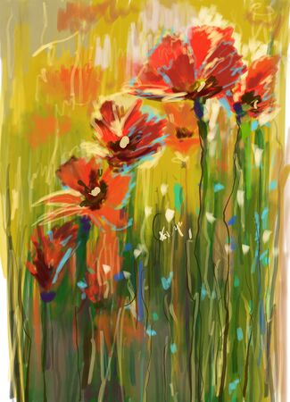 flower hand drawn illustration,art design,wall inspirationの写真素材