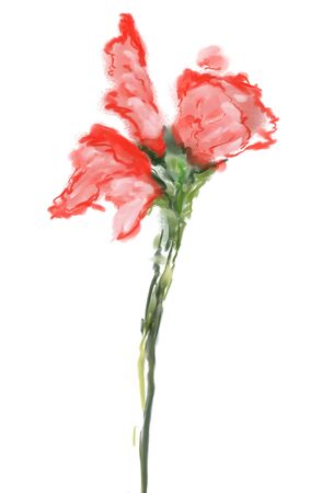 flower hand drawn illustration,art design,wall inspirationの写真素材