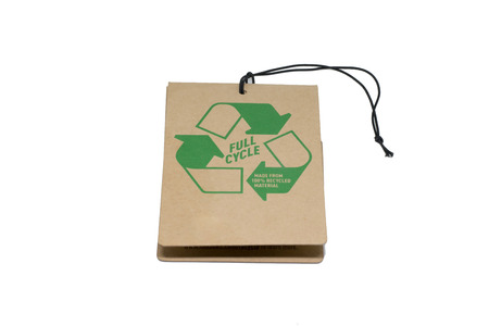 Label recycle isolate on white backgroundの写真素材