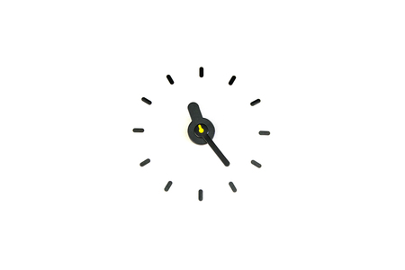 clock on a white backgroundの写真素材