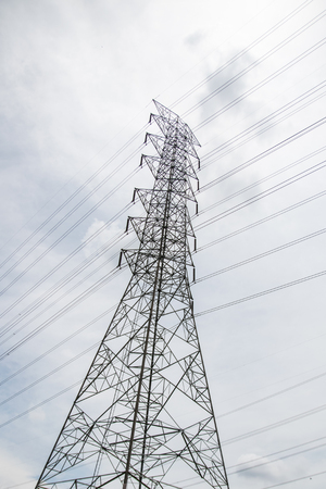 The high voltage poleの写真素材