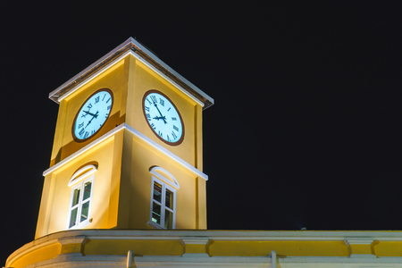 Night Clock Tower ,Phuket,Thailandのeditorial素材