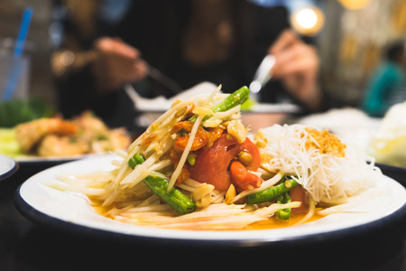 Som-Tam,papaya salad Thai foodの写真素材