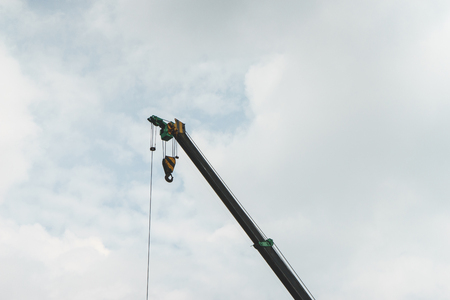 Hook on crane Working