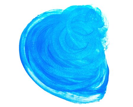 Blue watercolor on white backgroundの写真素材