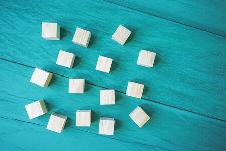 Concept Human resources search block wooden on backgroundの写真素材