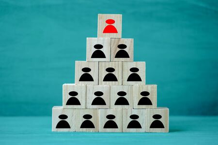 Concept Human resources search block wooden on backgroundの写真素材
