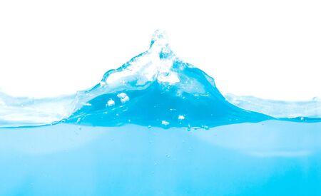 Water splash and drop on white backgroundの写真素材