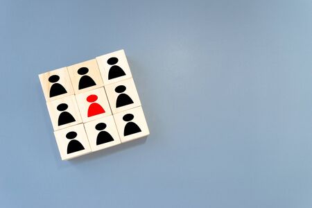 Concept Human resources search block wooden on backgroundの写真素材