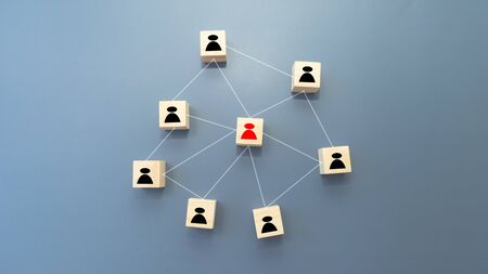 Concept Human resources search block wooden on backgroundの写真素材