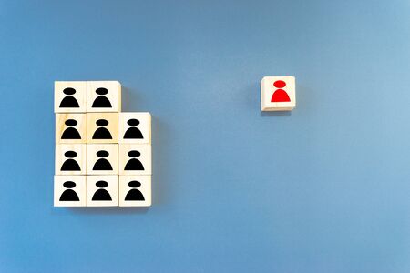 Concept Human resources search block wooden on backgroundの写真素材