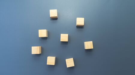 Concept Human resources search block wooden on backgroundの写真素材