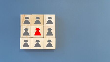 Concept Human resources search block wooden on backgroundの写真素材