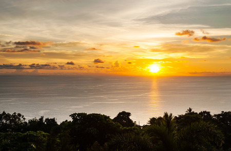 Beautiful nature with color of the sunset Phuket view point thailandの写真素材