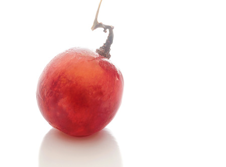 Cherry of red grapes isolated on a white backgroundの写真素材
