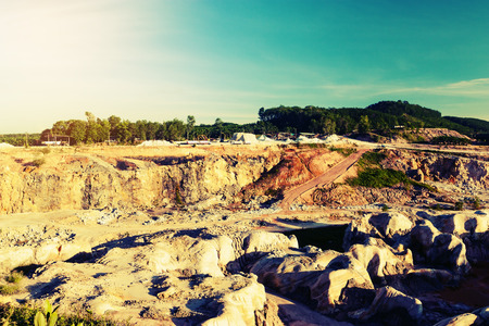 Vintage landscape nature background, The land with sky and mountain