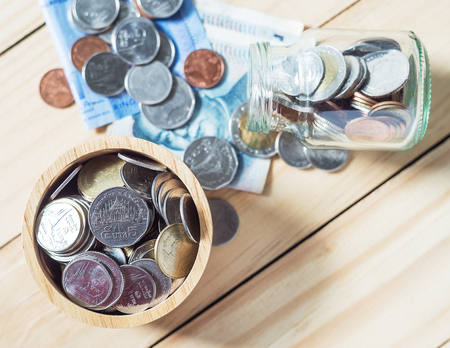 Saving money and account banking for finance business conceptの写真素材