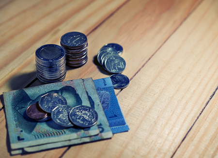 Saving money and account banking for finance business concept vintage styleの写真素材