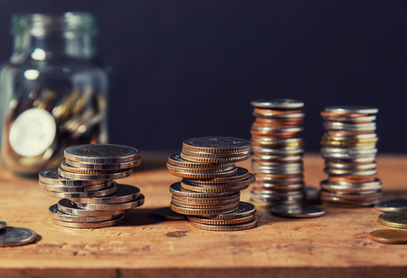 Bankruptcy concept, Saving money and account banking for finance business concept vintage style