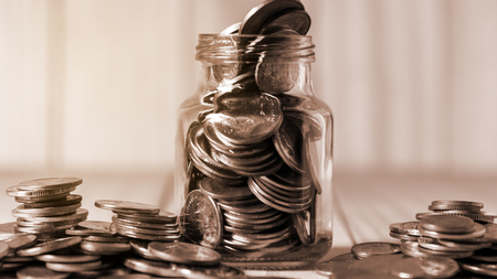 Save money for retirement and account banking for finance conceptの写真素材