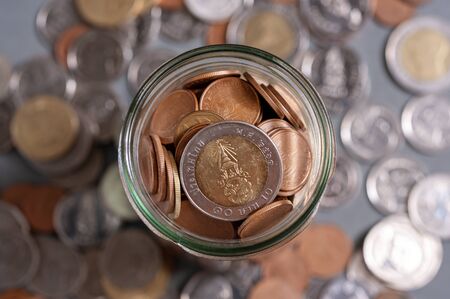 Save money for retirement and account banking for finance conceptの写真素材